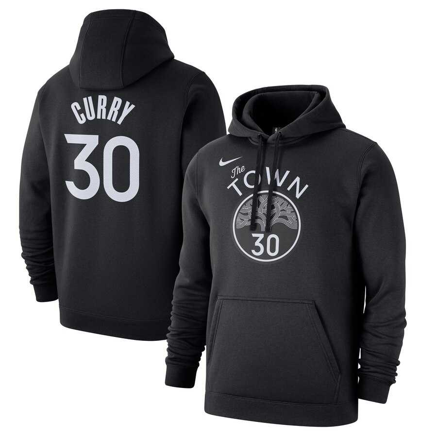 NBA Golden State Warriors 30 Stephen Curry Nike 201920 City Edition Name Number Pullover Hoodie Black